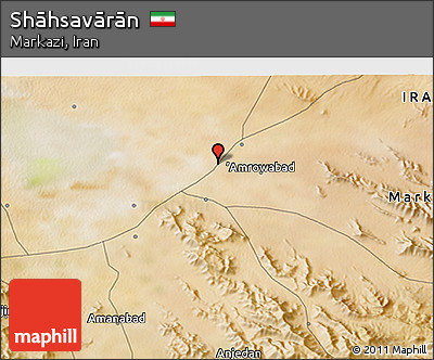Satellite 3D Map of Shāhsavārān