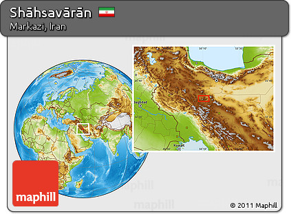 Physical Location Map of Shāhsavārān