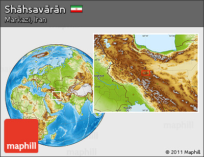 Physical Location Map of Shāhsavārān