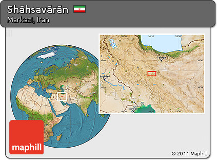 Satellite Location Map of Shāhsavārān