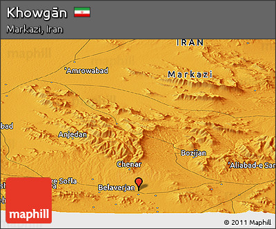 Political Panoramic Map of Khowgān