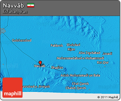 Political 3D Map of Navvāb