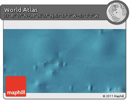 Satellite 3D Map of the Area around 34° 0' 57" N, 53° 28' 30" W
