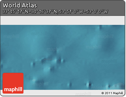 Satellite 3D Map of the Area around 34° 0' 57" N, 53° 28' 30" W