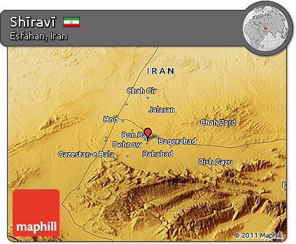 Physical 3D Map of Shīravī