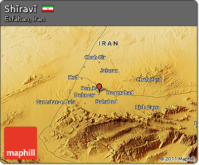 Physical 3D Map of Shīravī
