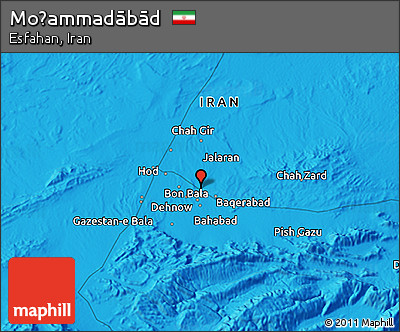 Political 3D Map of Moḩammadābād