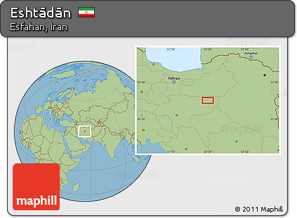 Savanna Style Location Map of Eshtādān