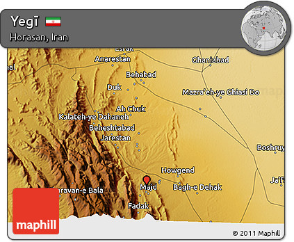 Physical 3D Map of Yegī