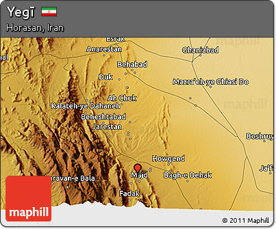 Physical 3D Map of Yegī