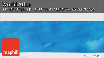 Physical Panoramic Map of the Area around 34° 0' 57" N, 61° 7' 30" W