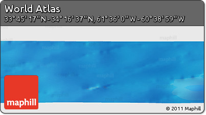 Physical Panoramic Map of the Area around 34° 0' 57" N, 61° 7' 30" W