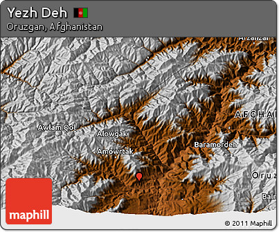 Physical 3D Map of Yezh Deh