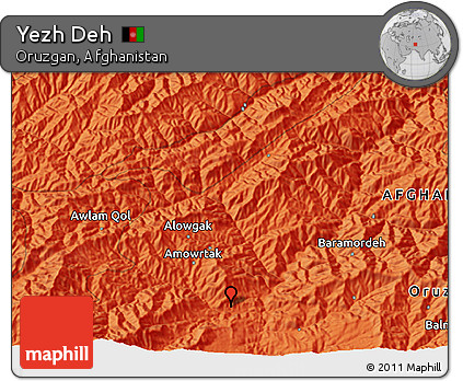 Political 3D Map of Yezh Deh