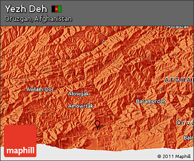 Political 3D Map of Yezh Deh