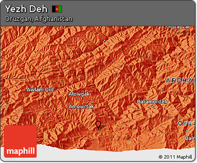 Political 3D Map of Yezh Deh