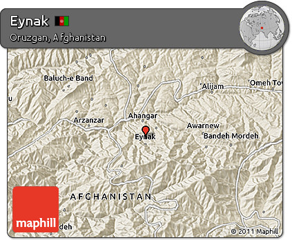 Shaded Relief 3D Map of Eynak