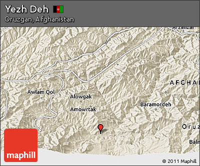 Shaded Relief 3D Map of Yezh Deh