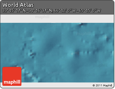 Satellite 3D Map of the Area around 34° 0' 57" N, 66° 13' 29" W
