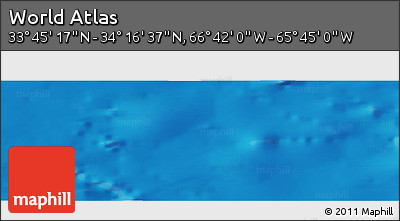 Physical Panoramic Map of the Area around 34° 0' 57" N, 66° 13' 29" W