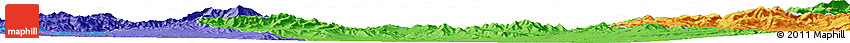 Political Horizon Map of the Area around 34° 0' 57" N, 68° 55' 30" E