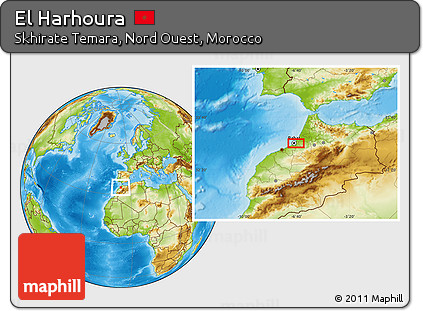 Physical Location Map of El Harhoura