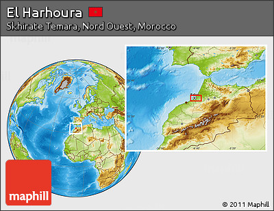 Physical Location Map of El Harhoura