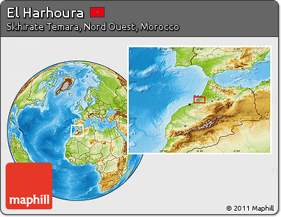 Physical Location Map of El Harhoura
