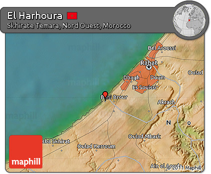 Satellite Map of El Harhoura