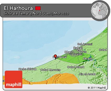 Political Panoramic Map of El Harhoura