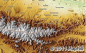 Physical Map of Shāhzādeh Kats