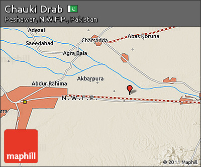 Shaded Relief 3D Map of Chauki Drab