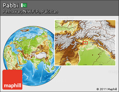 Physical Location Map of Pabbi