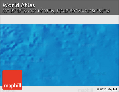 Physical 3D Map of the Area around 34° 0' 57" N, 71° 19' 29" W