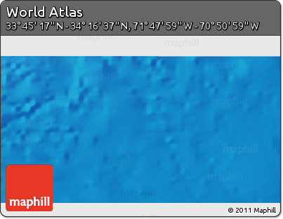 Physical 3D Map of the Area around 34° 0' 57" N, 71° 19' 29" W