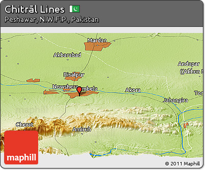 Physical Panoramic Map of Chitrāl Lines