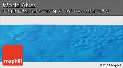 Shaded Relief Panoramic Map of the Area around 34° 0' 57" N, 72° 10' 30" W