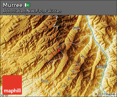 Physical Map of Murree