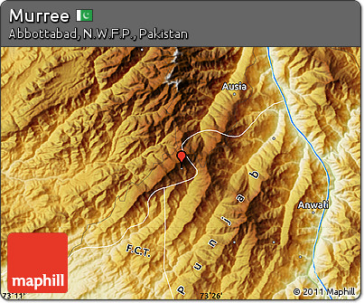 Physical Map of Murree