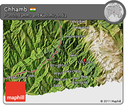 Satellite 3D Map of Chhamb