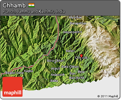 Satellite 3D Map of Chhamb