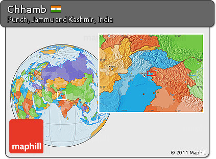 Political Location Map of Chhamb