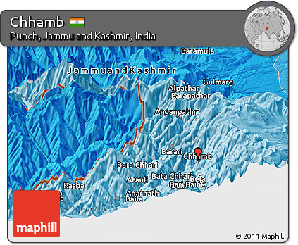 Political Panoramic Map of Chhamb