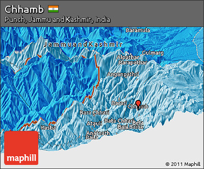 Political Panoramic Map of Chhamb