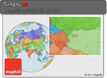Political Location Map of Tungru