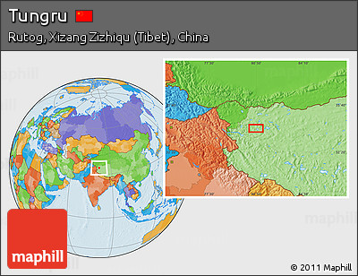 Political Location Map of Tungru