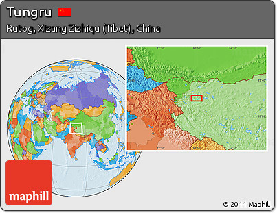 Political Location Map of Tungru