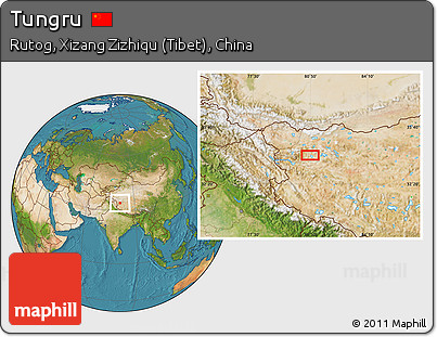Satellite Location Map of Tungru