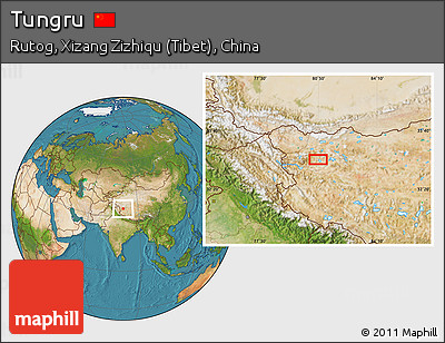 Satellite Location Map of Tungru