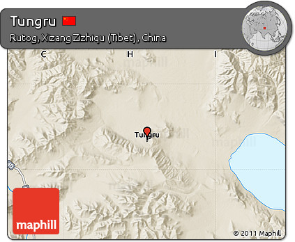 Shaded Relief Map of Tungru